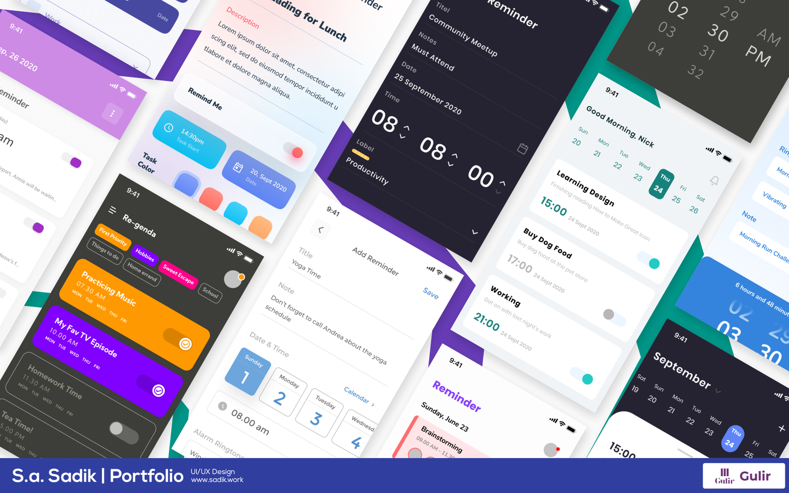 Gulir - Reminder App - UI/UX - S.a. Sadik | Portfolio